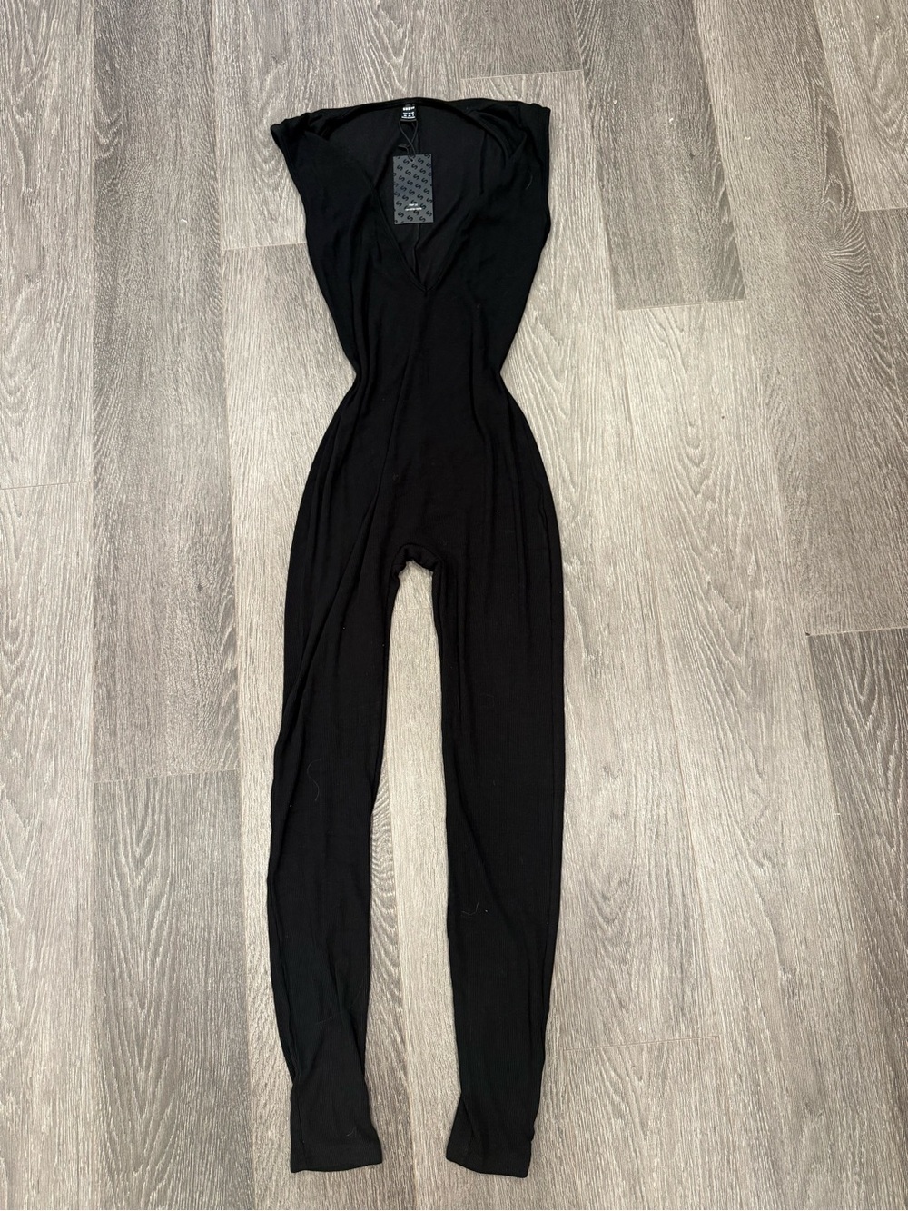 Women’s Black V-Neck Slim Jumpsuit